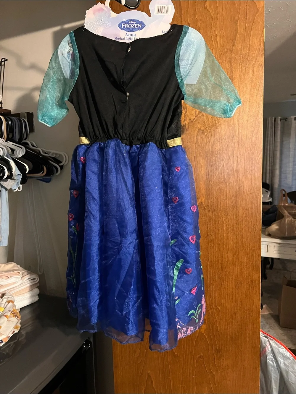 Disney Frozen Anna Light-Up Girls' Costume Dress - Blue, Black, Teal